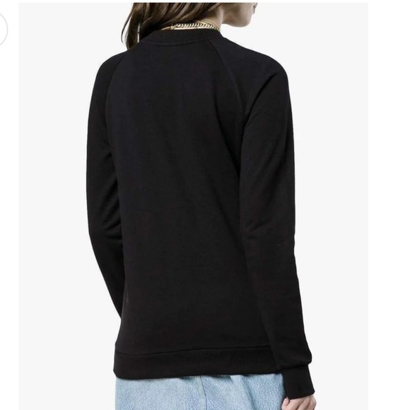 BALMAIN Crewneck Silver Logo Sweater. Sweatshirt. Size 38 (XS-S) black - Picture 5 of 9